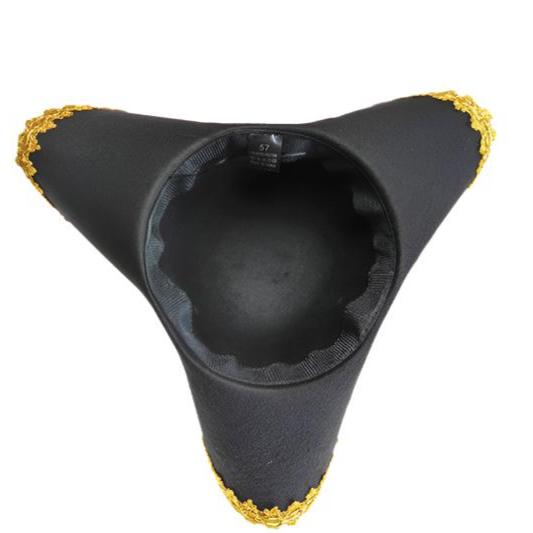 Gold and White Lace Medieval Pirate Hat