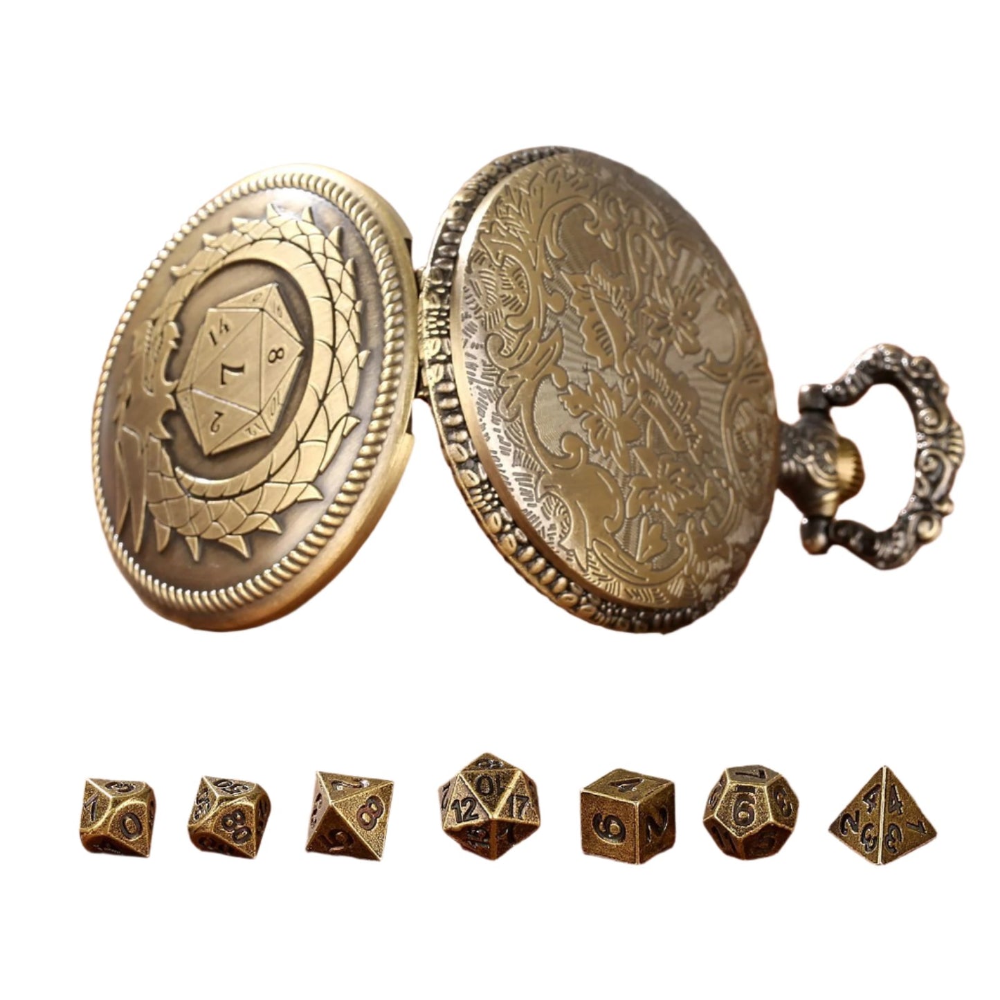 Ouroboros Dragon Dice Holder Pocket Watch Case
