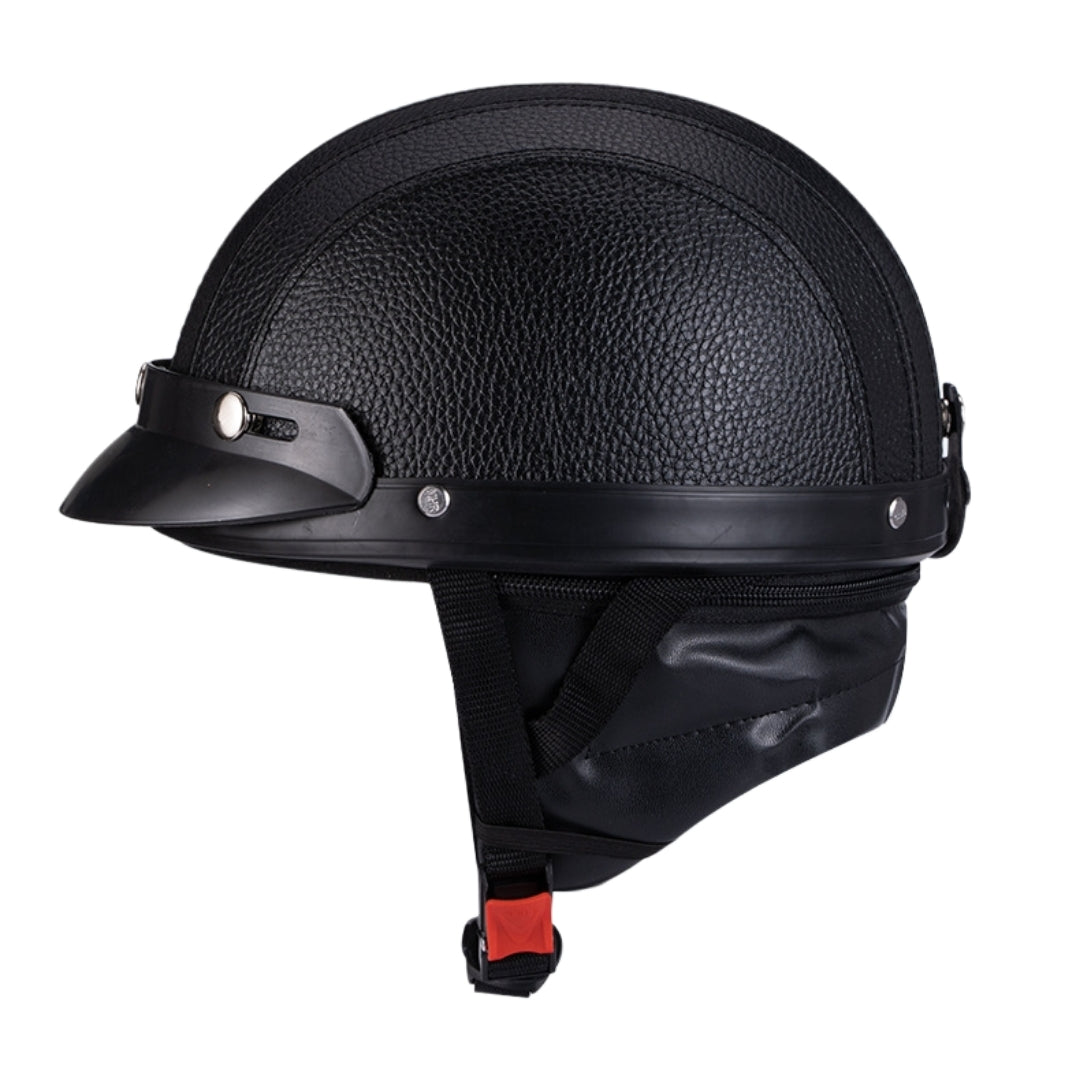 Vintage Aviator Half Helmet with Goggles for Motorcycle