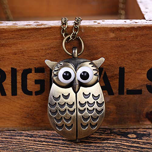 Owl Wings Pocket Watch Necklace