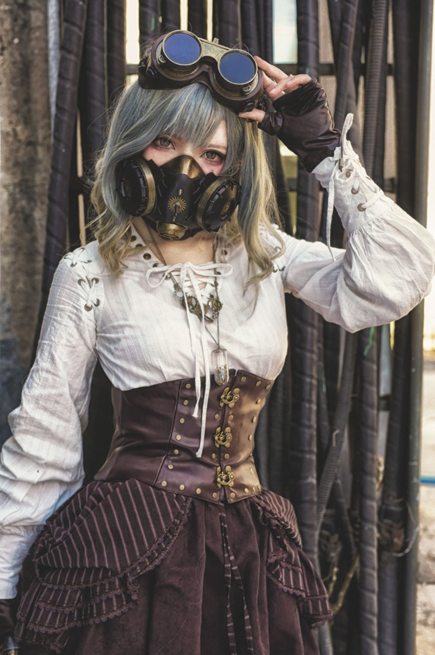 Steampunk Anti-Smog PM2.5 Gas Mask & Goggles Set