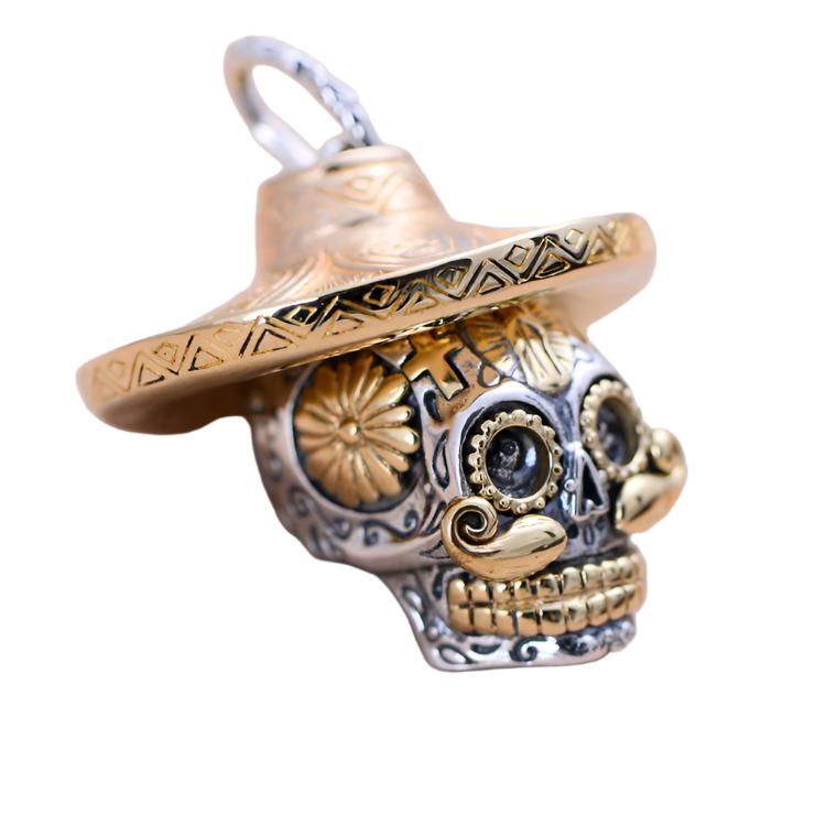 Steampunk Hatted Skull Pendant