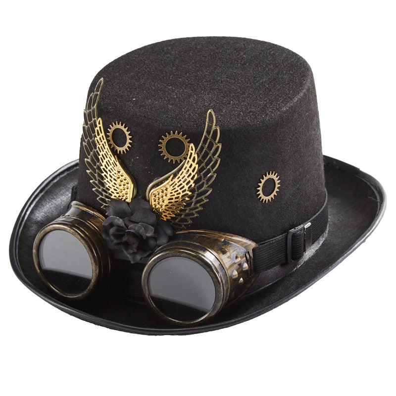 Steampunk Rose & Wings Gear Hat