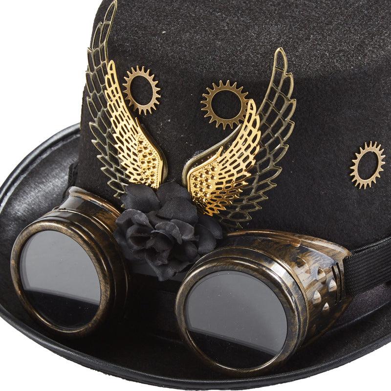 Steampunk Rose & Wings Gear Hat