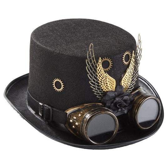 Steampunk Rose & Wings Gear Hat