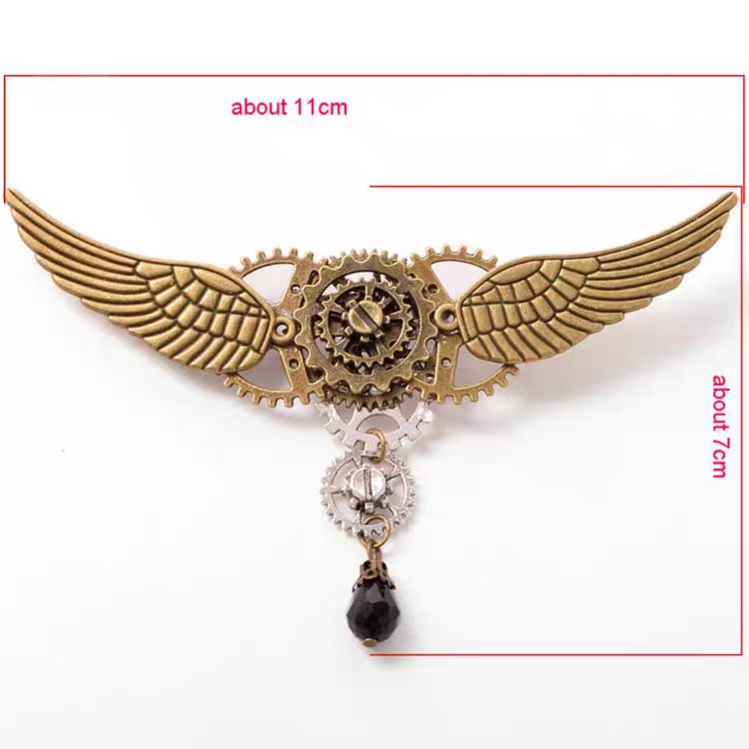 Steampunk Spread Wings Brooch