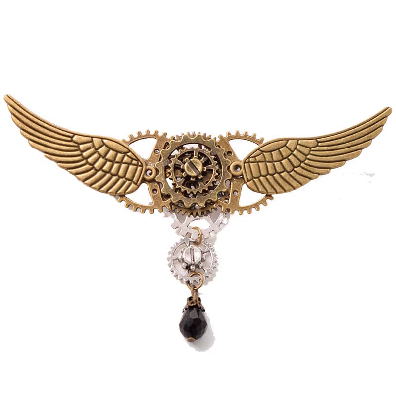Steampunk Spread Wings Brooch