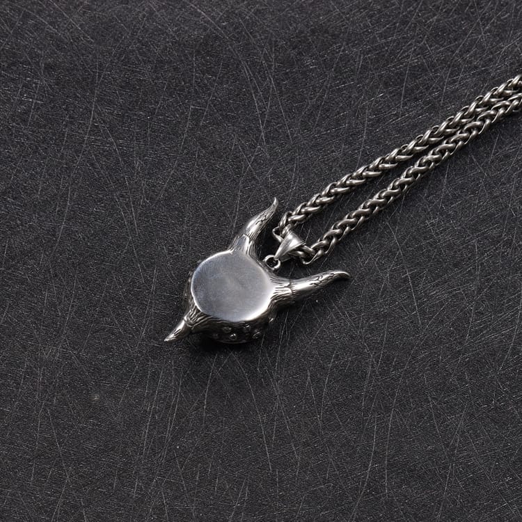 Fiery Demon Eye Horned Necklace