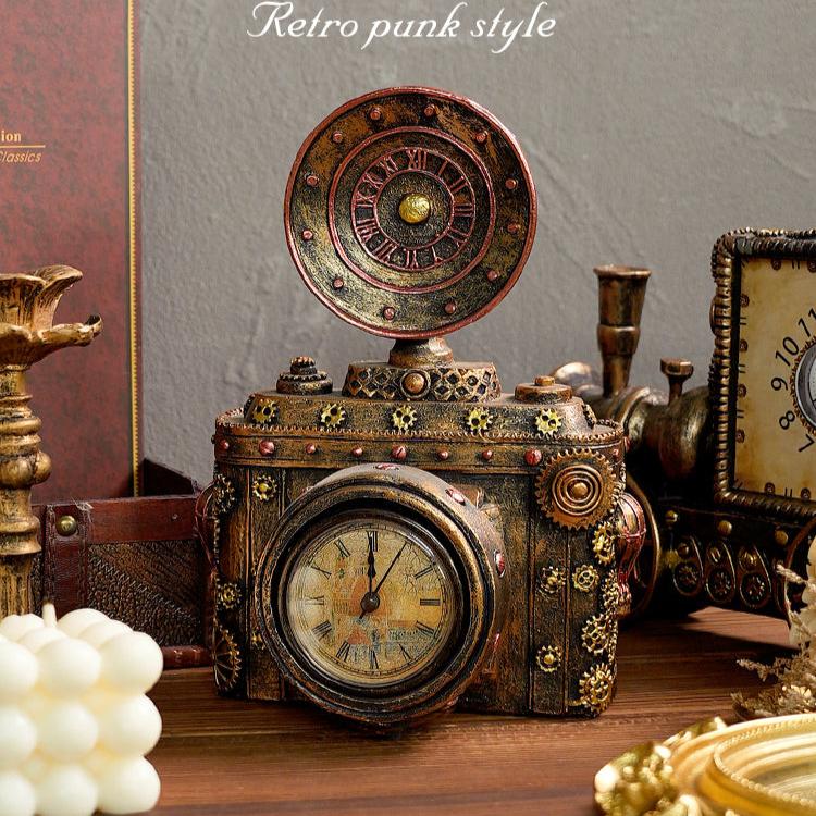 Vintage Steampunk Camera Clock