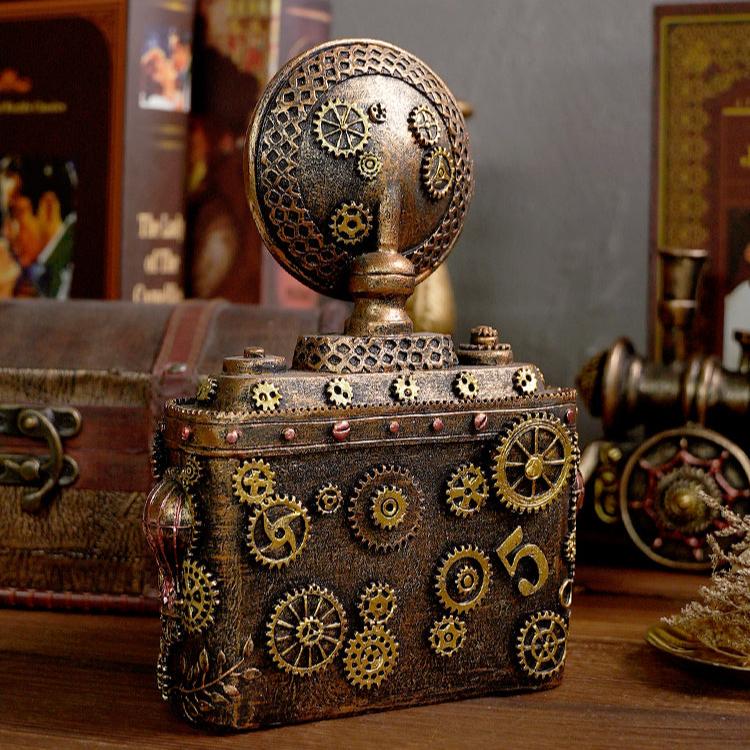 Vintage Steampunk Camera Clock